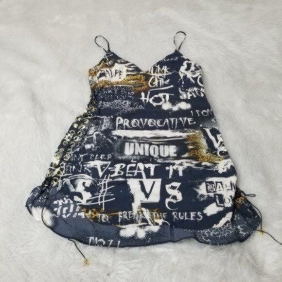 Balmain Rare Collab x Victoria's Secret Punk Angel Tank Slip Dress Medium - Picture 10 of 10